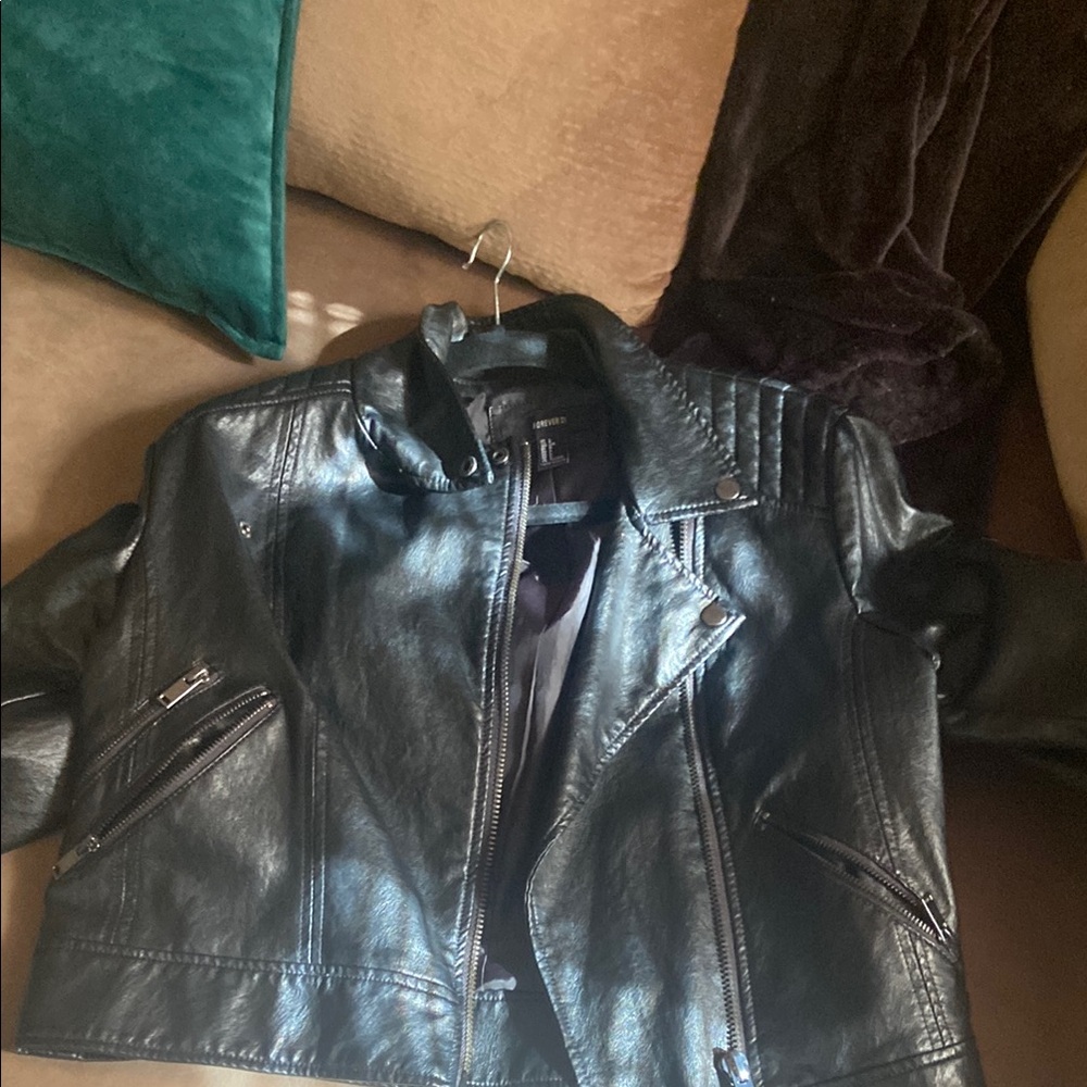Black Faux Leather Jacket